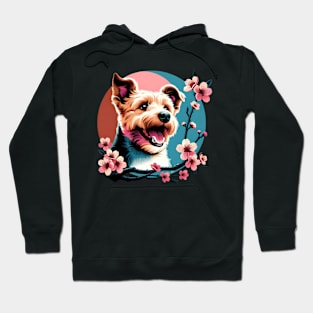 Teddy Roosevelt Terrier Enjoys Spring Cherry Blossoms Hoodie